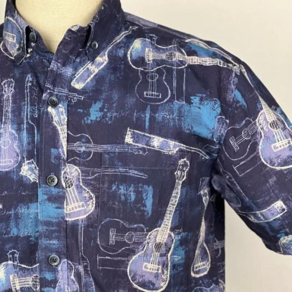 画像1: KoAloha / Aloha Shirts, Blue   (1)